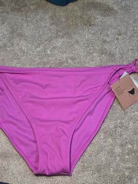 Shade & Shore Bright Pink Bikini Bottoms with Side Tie